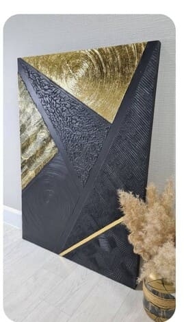 Black&Gold Turns, 80*100 cm